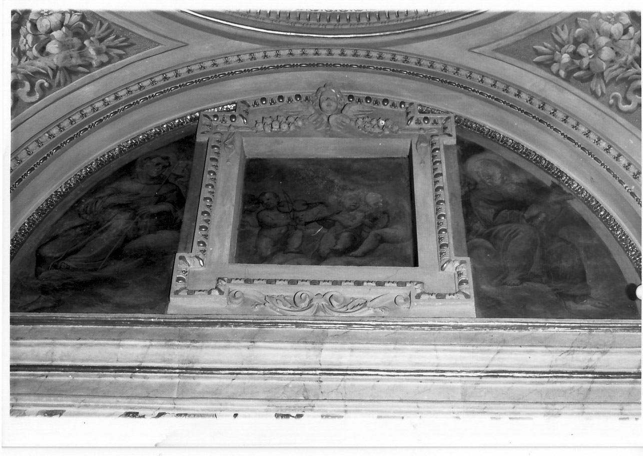 San Giovanni da Capestrano, Sant'Alberto da Sarteano e angeli musicanti (dipinto, opera isolata) - ambito Italia centrale (prima metà sec. XVIII)