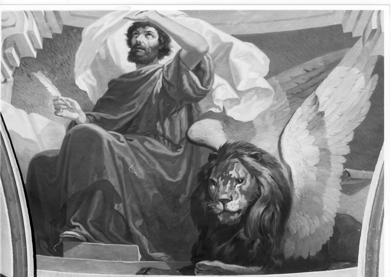San Marco Evangelista (dipinto, ciclo) di Conti Giovanni Battista, Albani Alberto, Carlucci Alfredo (secondo quarto sec. XX)