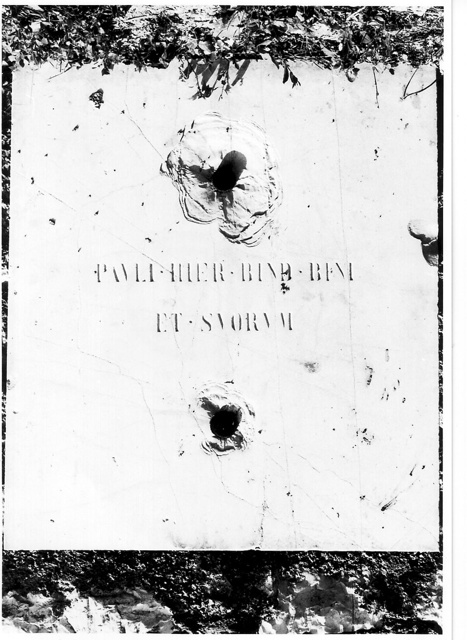 lapide, opera isolata - bottega Italia centrale (sec. XVII)