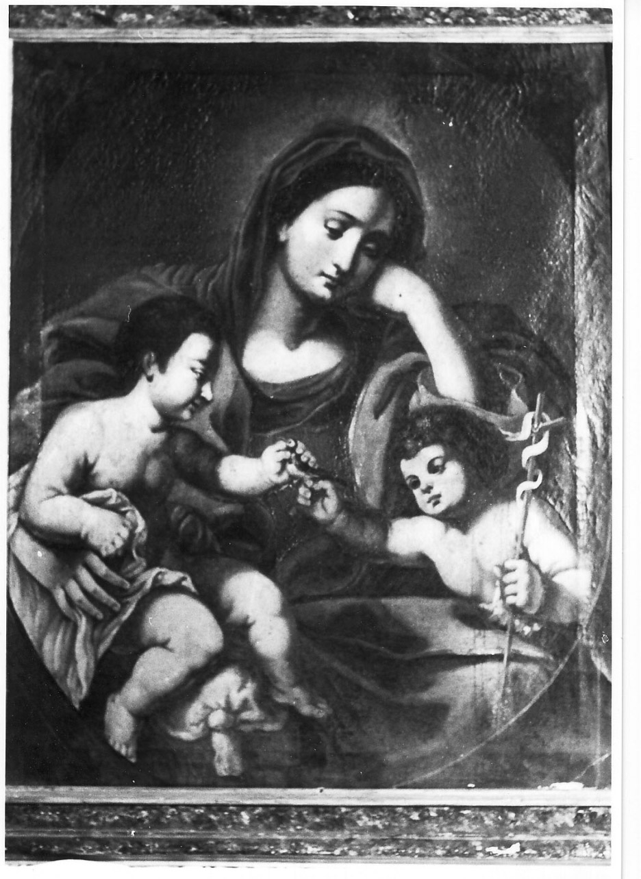 Madonna con Bambino e San Giovannino (dipinto, opera isolata) - ambito Italia centrale (sec. XVII)