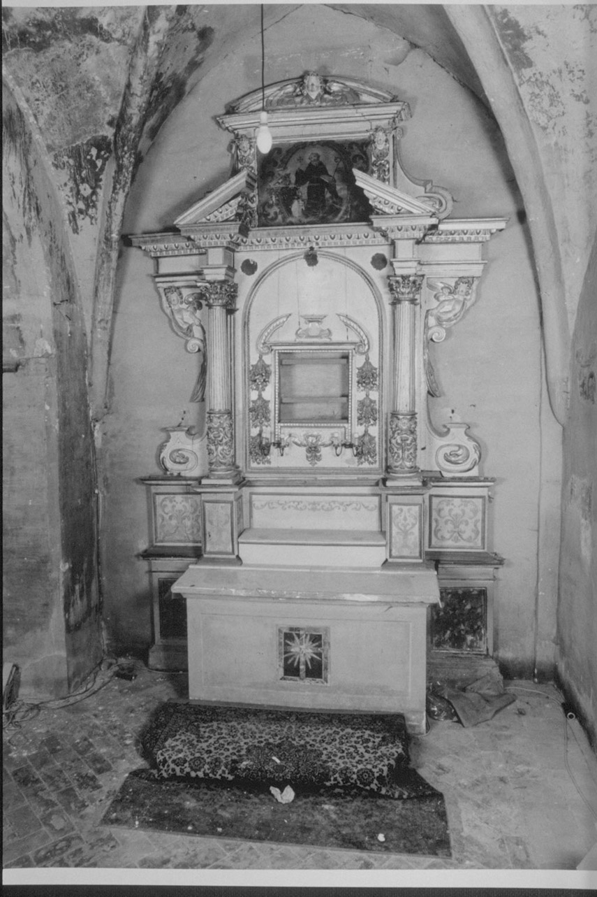 mostra architettonica d'altare, elemento d'insieme - bottega Italia centrale (secc. XVII/ XIX)