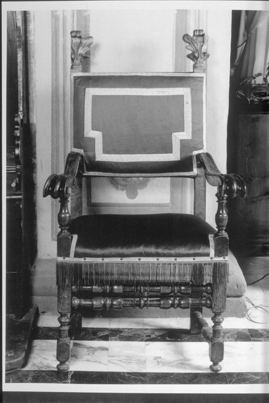 sedia - a braccioli, opera isolata - bottega umbra (sec. XVII)