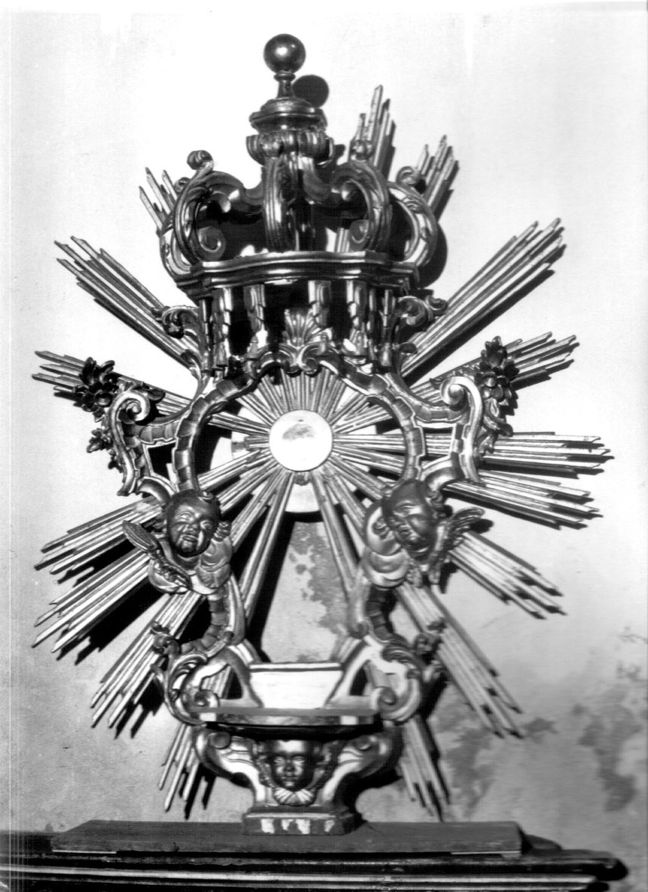 cherubini (tronetto per esposizione eucaristica, opera isolata) - bottega Italia centrale (sec. XVIII)