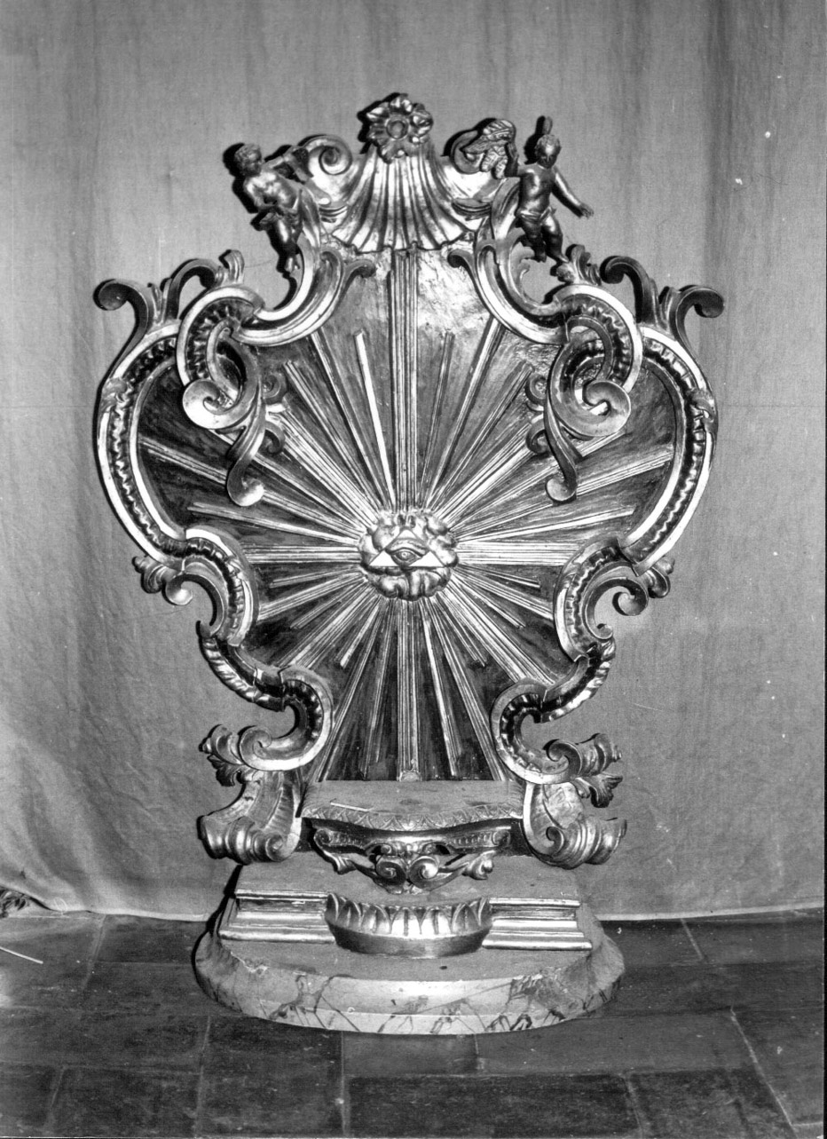 tronetto per esposizione eucaristica, opera isolata - bottega Italia centrale (metà sec. XIX)