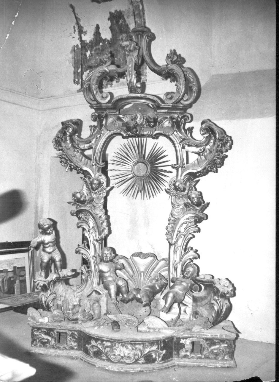 angeli (tronetto per esposizione eucaristica, opera isolata) - bottega Italia centrale (seconda metà sec. XVIII)