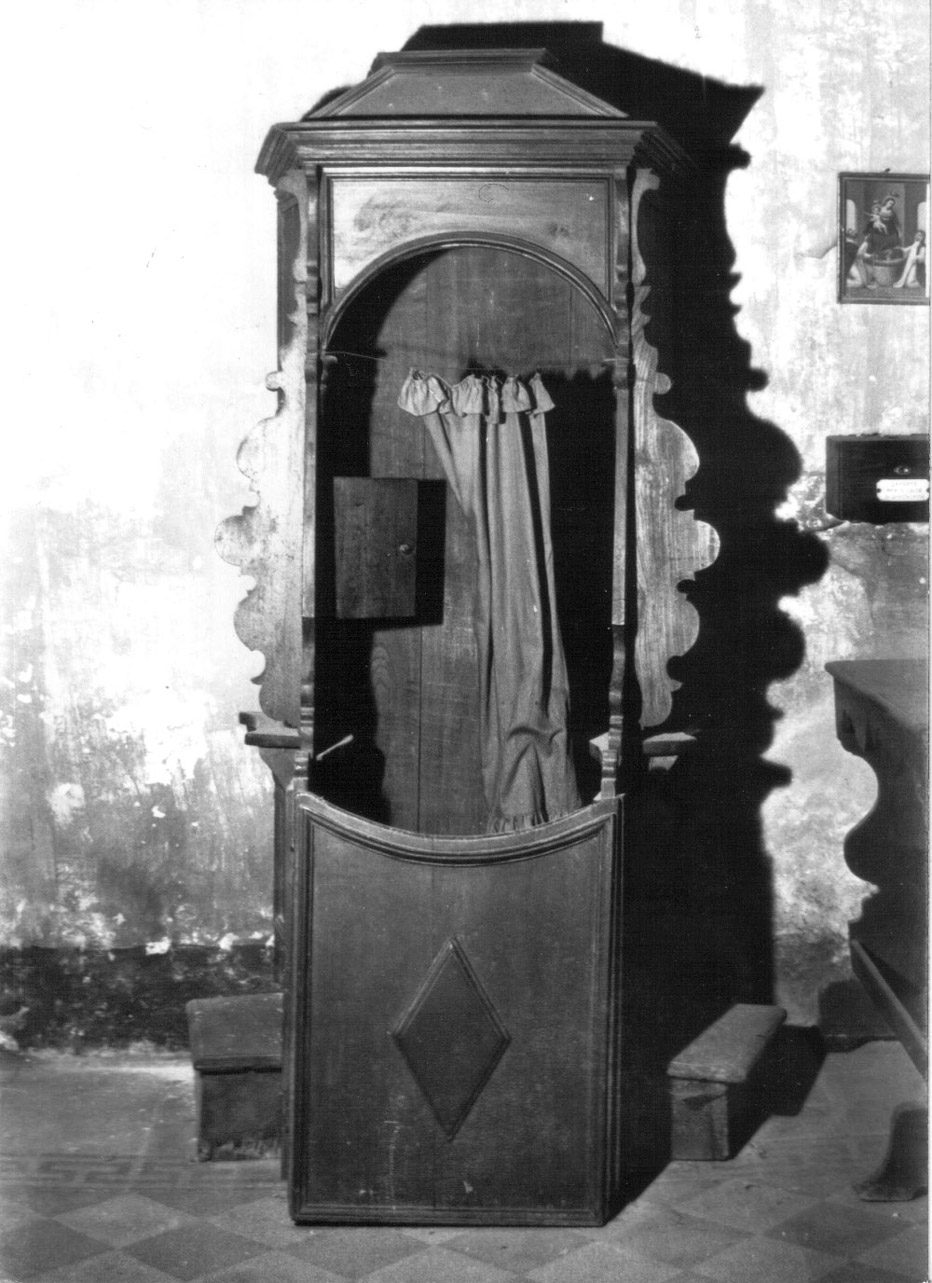 confessionale, opera isolata - bottega Italia centrale (seconda metà sec. XVII)