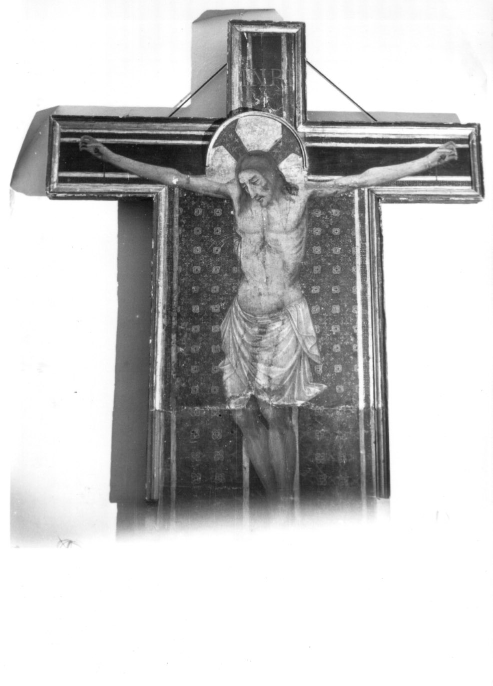 Cristo crocifisso (croce dipinta, opera isolata) di Capanna Puccio (attribuito) (prima metà sec. XIV)
