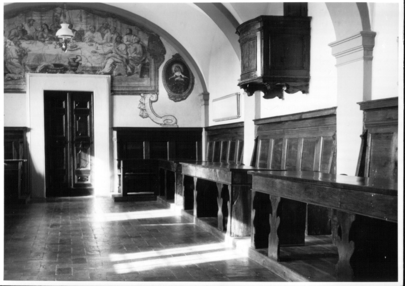 stallo di refettorio, serie - bottega Italia centrale (sec. XVIII)