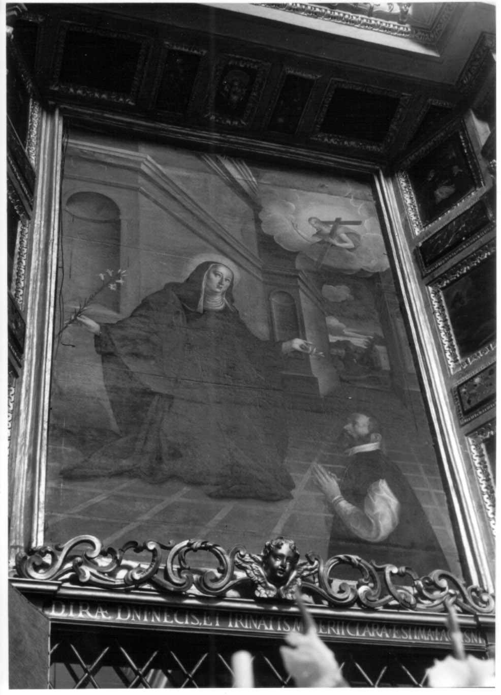 Estasi di Santa Chiara da Montefalco (dipinto, elemento d'insieme) di Longhi Francesco (primo quarto sec. XVII)