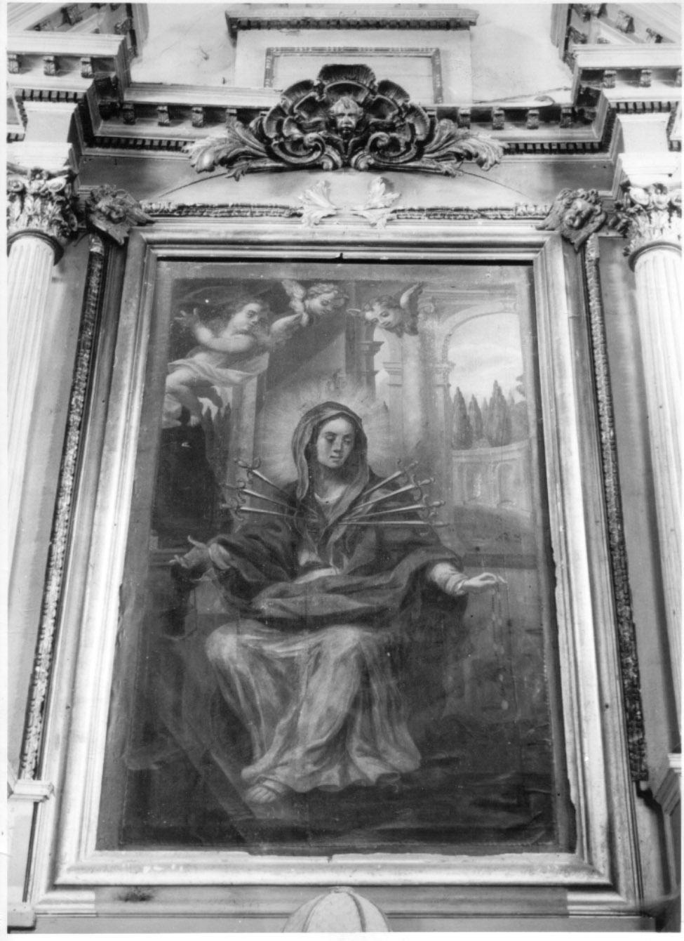 Madonna Addolorata (pala d'altare, elemento d'insieme) di Degli Abbati Clemente (terzo quarto sec. XVIII)