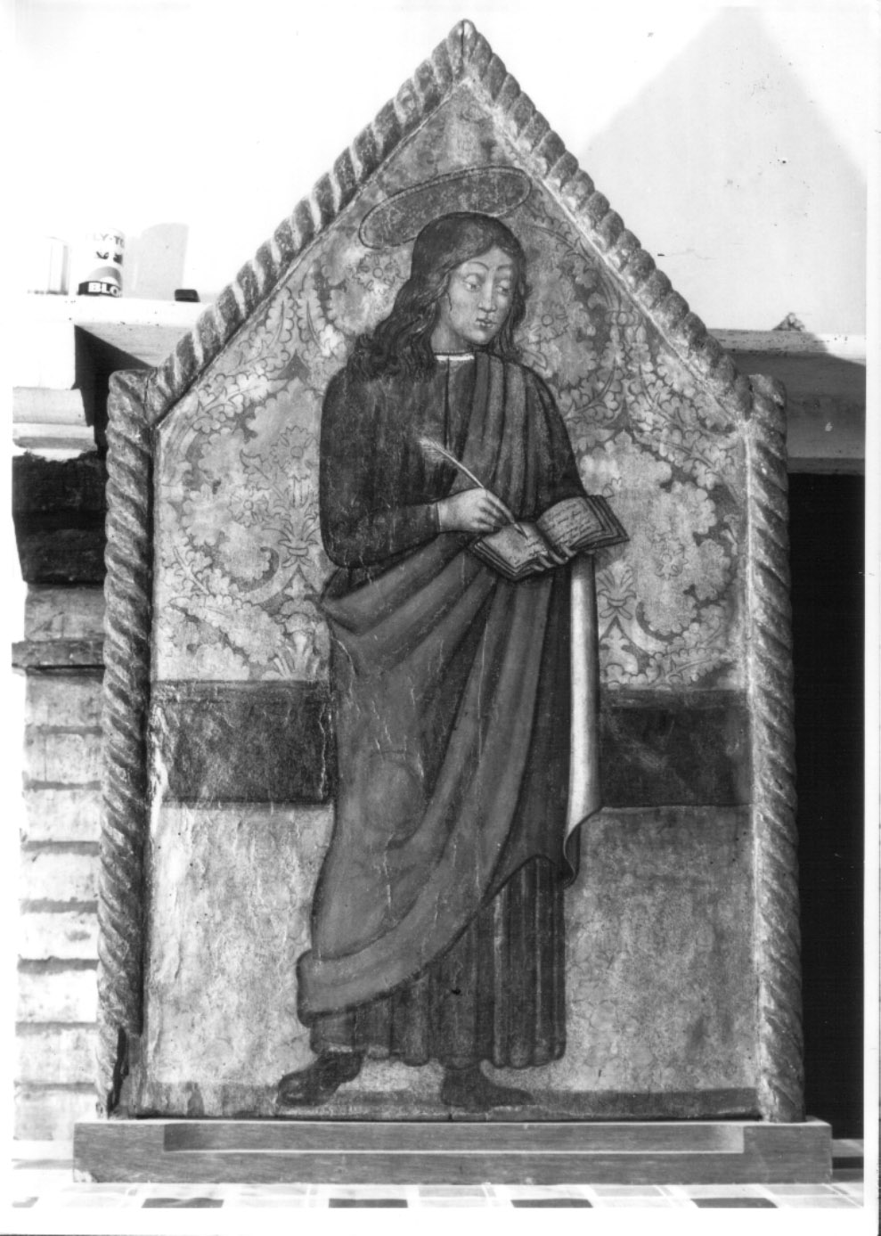 Madonna del Soccorso e San Luca (dipinto, insieme) di Melanzio Francesco (maniera) (fine sec. XV)