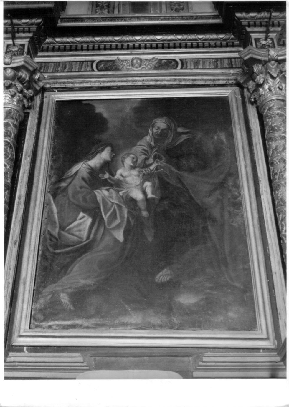 Sacra Famiglia e Sant'Anna, Madonna con Bambino e Sant'Anna (pala d'altare, elemento d'insieme) - ambito Italia centrale (sec. XVIII)