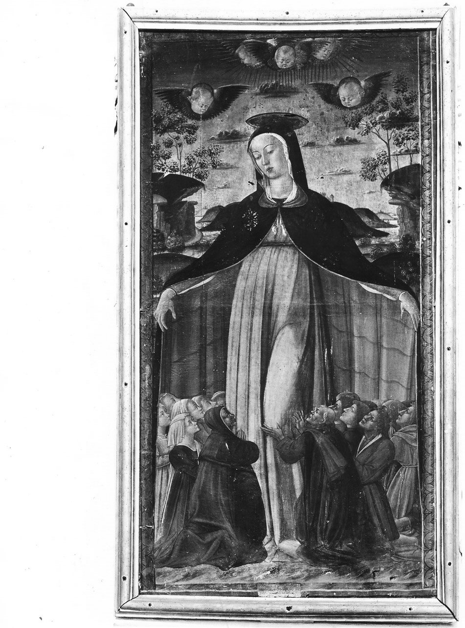 Madonna della Misericordia (stendardo processionale, elemento d'insieme) - ambito Italia centrale (sec. XV)