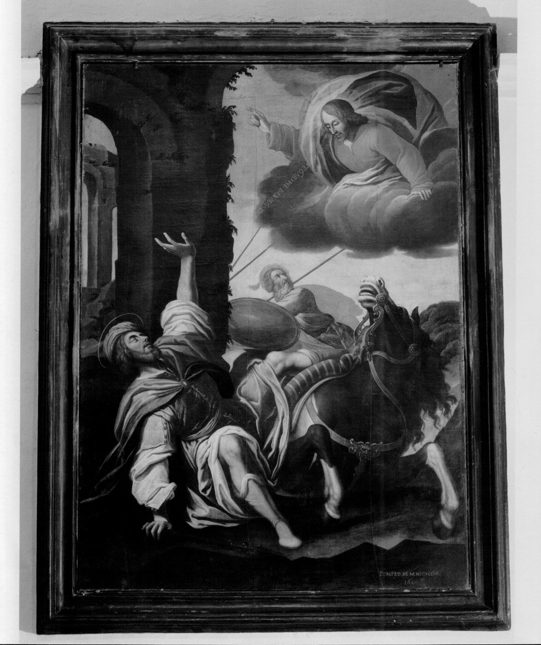 conversione di San Paolo (dipinto, opera isolata) di Pompeo di Menicuccio (metà sec. XVII)