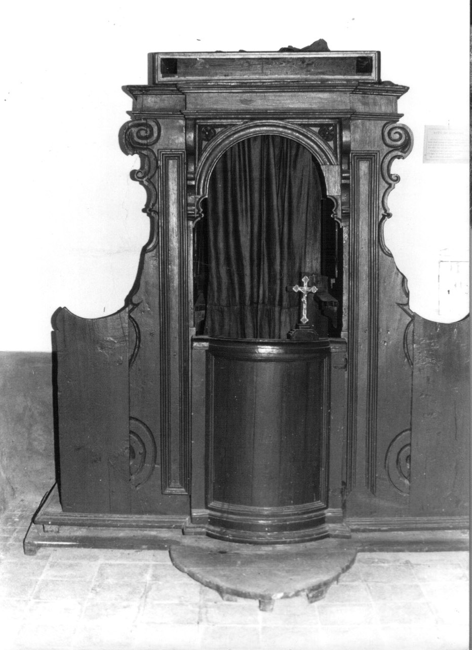 confessionale, opera isolata - bottega umbra (seconda metà sec. XVII)