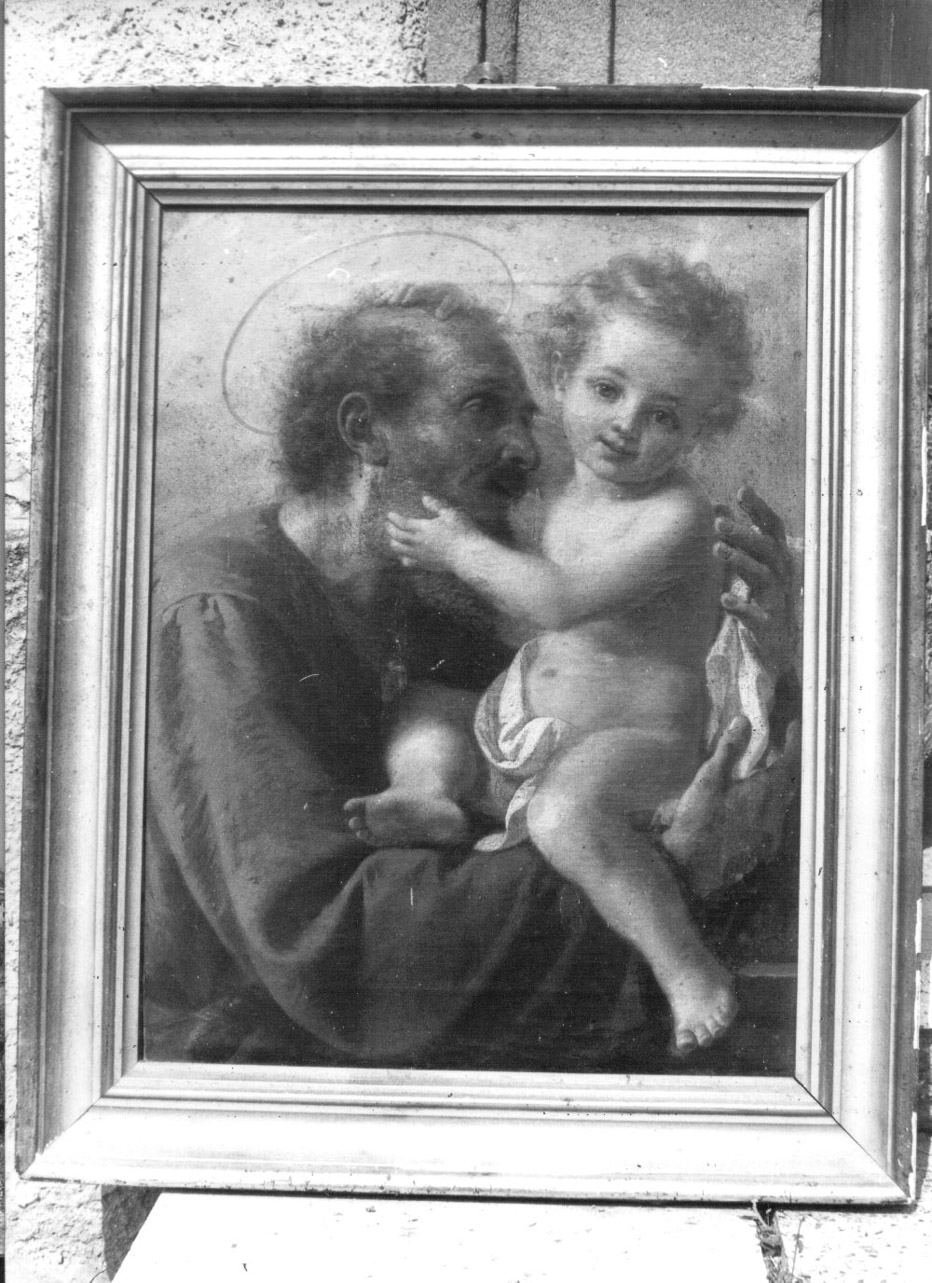 San Giuseppe e Gesù Bambino (dipinto, opera isolata) - ambito Italia settentrionale (ultimo quarto sec. XIX)