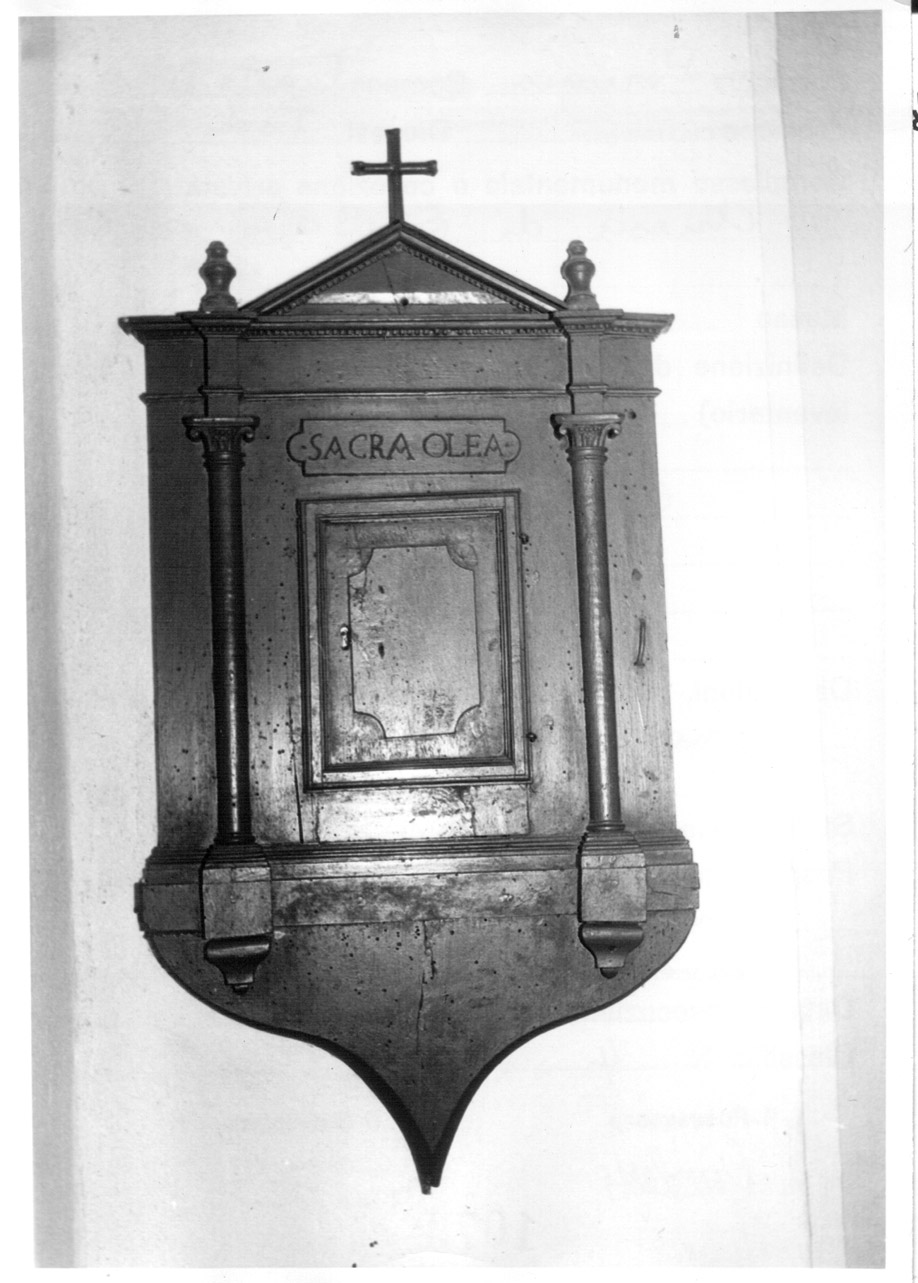 armadietto per oli santi, opera isolata - bottega Italia centrale (sec. XVII)