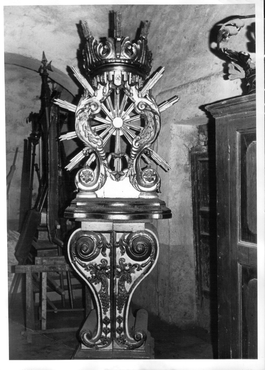 tronetto per esposizione eucaristica, opera isolata - bottega Italia centrale (sec. XIX)