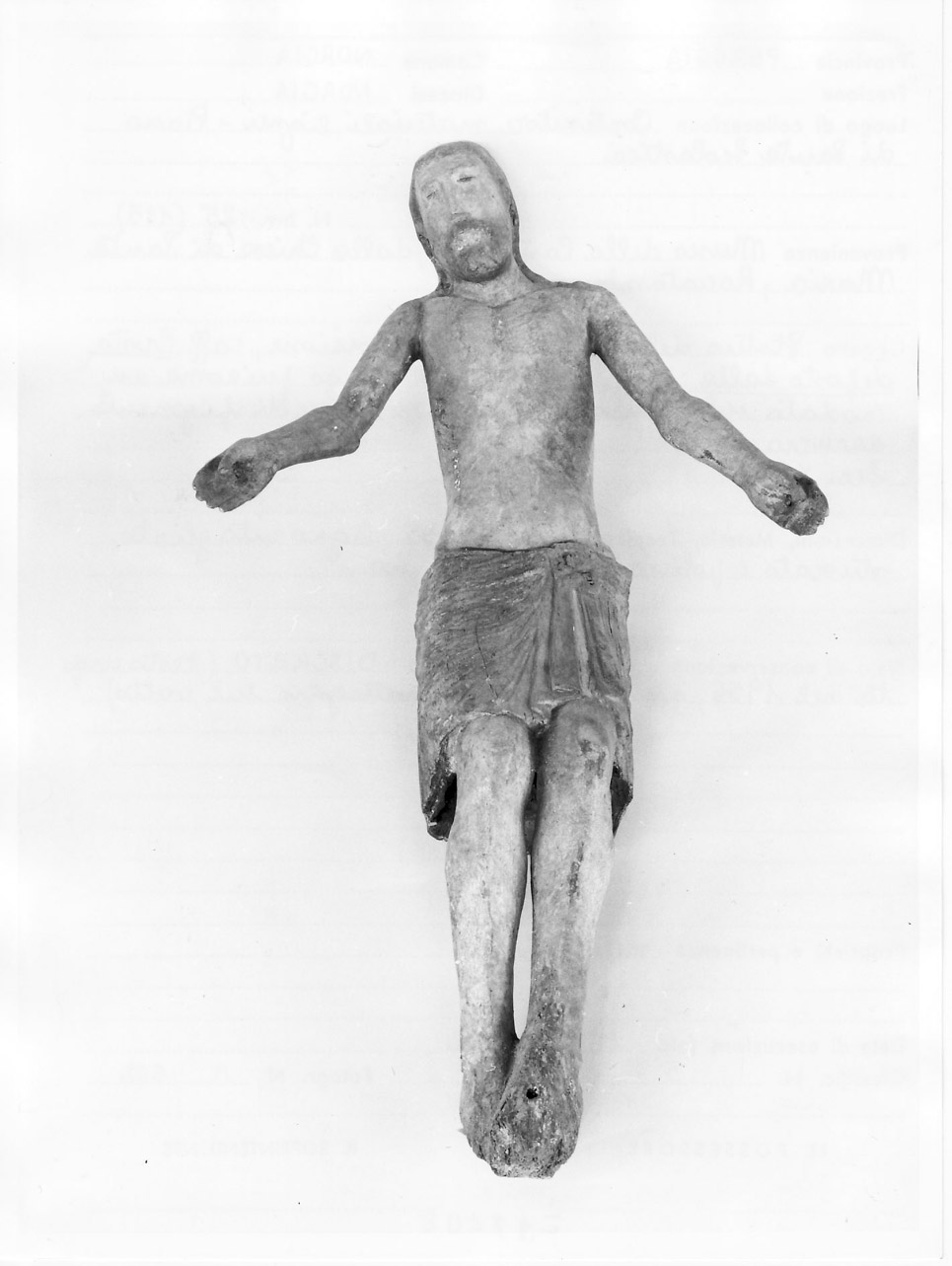 Cristo deposto dalla croce (statua, elemento d'insieme) - bottega Italia centrale (sec. XIII)