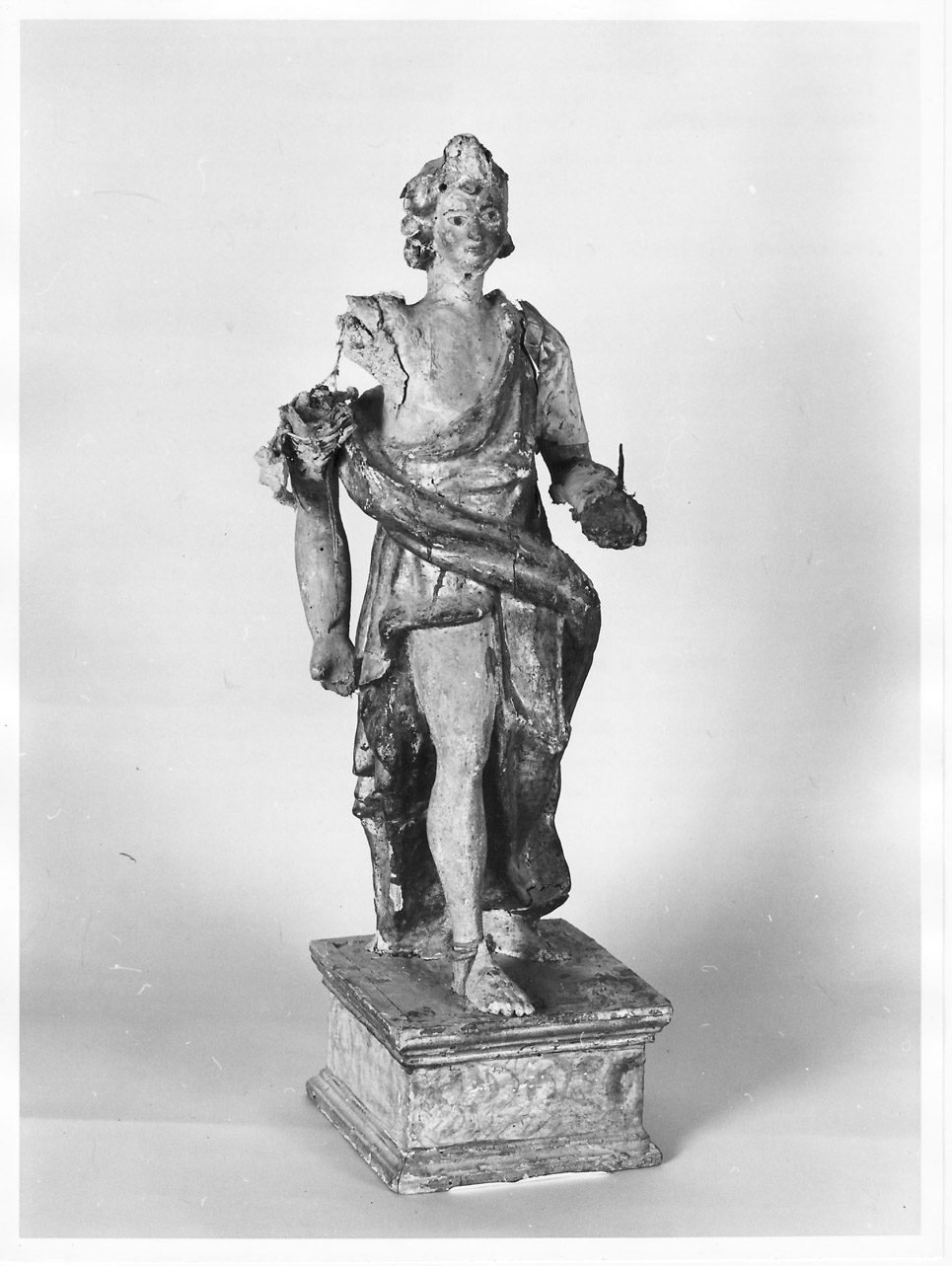 angelo reggitorcia (statua, coppia) - bottega Italia centrale (sec. XVIII)