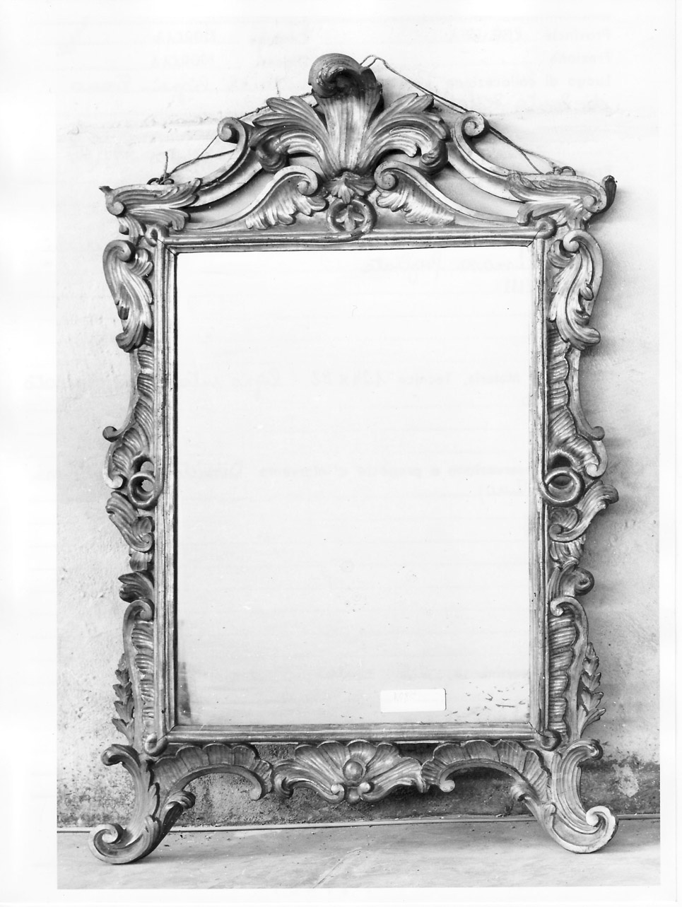 specchiera, opera isolata - bottega Italia centrale (sec. XVIII)