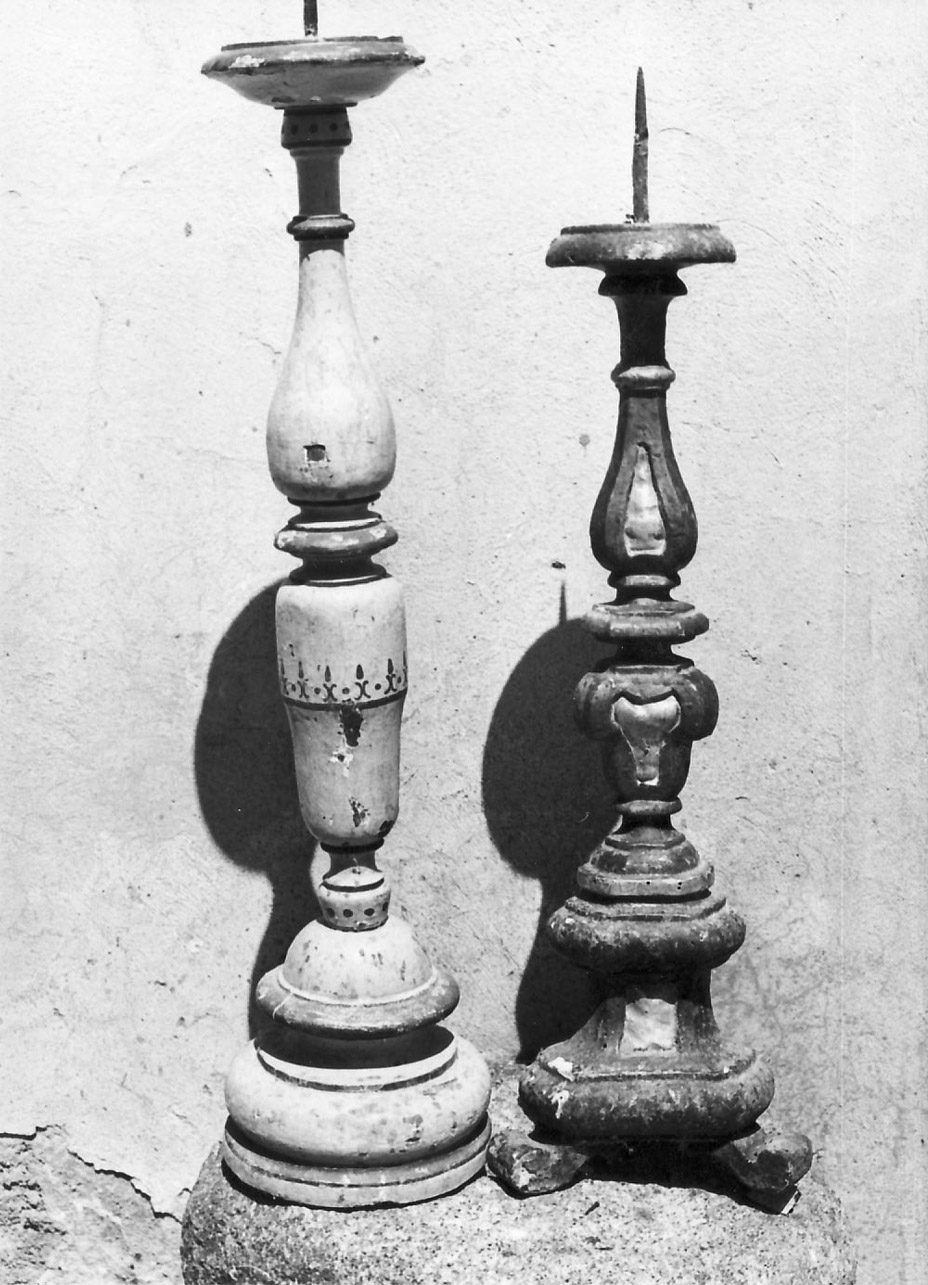 candeliere d'altare, serie - bottega Italia centrale (seconda metà sec. XVIII)