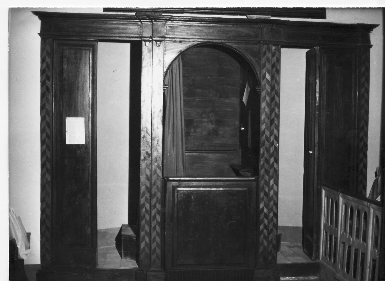 confessionale, coppia - bottega Italia centrale (fine sec. XIX)