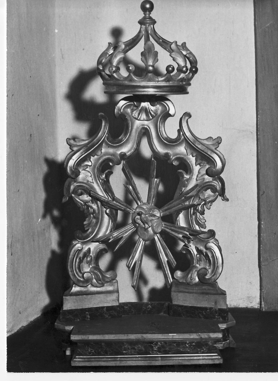 tronetto per esposizione eucaristica, opera isolata - bottega Italia centrale (sec. XVIII)