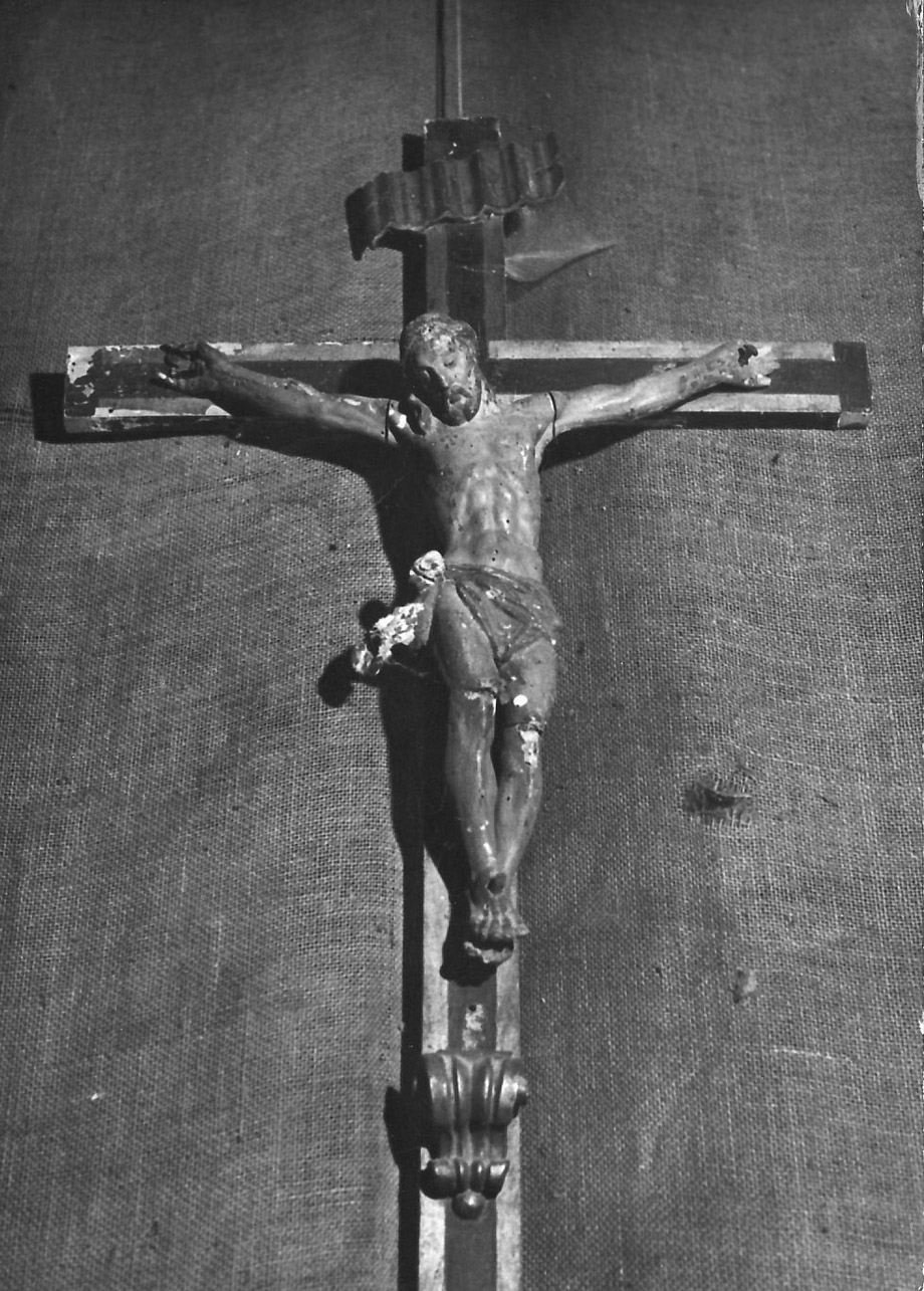 Cristo crocifisso (crocifisso, opera isolata) - bottega Italia centrale (sec. XVI)