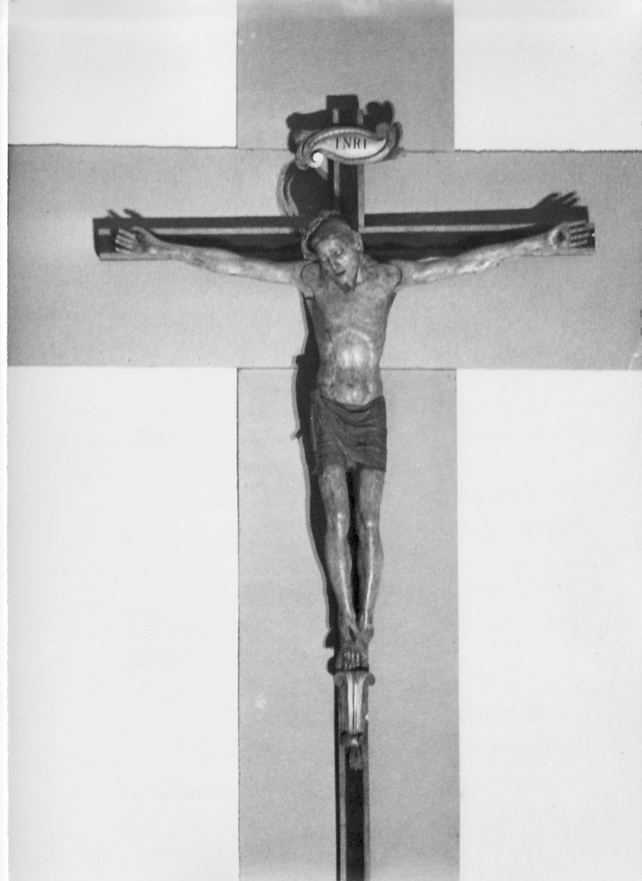 Cristo crocifisso (crocifisso, opera isolata) - bottega Italia centrale (sec. XVI)