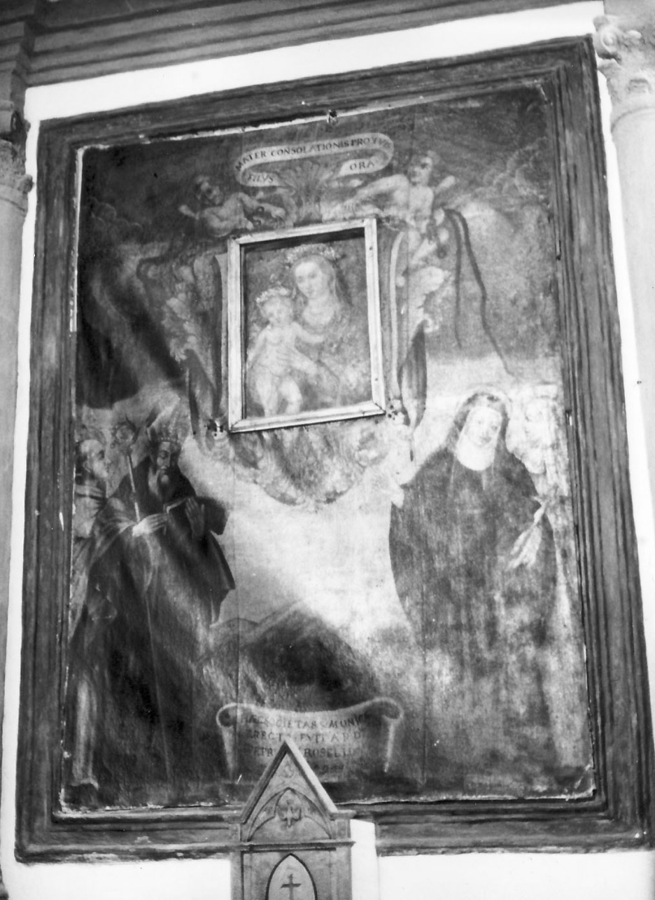 Santi e angeli (dipinto, elemento d'insieme) - ambito Italia centrale (metà sec. XVII)