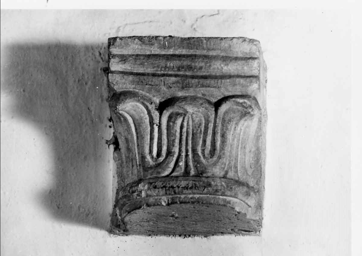 semicapitello, opera isolata - bottega italiana (sec. XII)