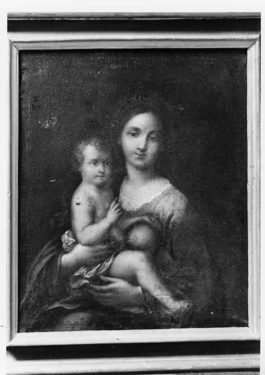 Madonna con Bambino (dipinto, opera isolata) di Sanzio Raffaello (maniera) (metà sec. XVI)