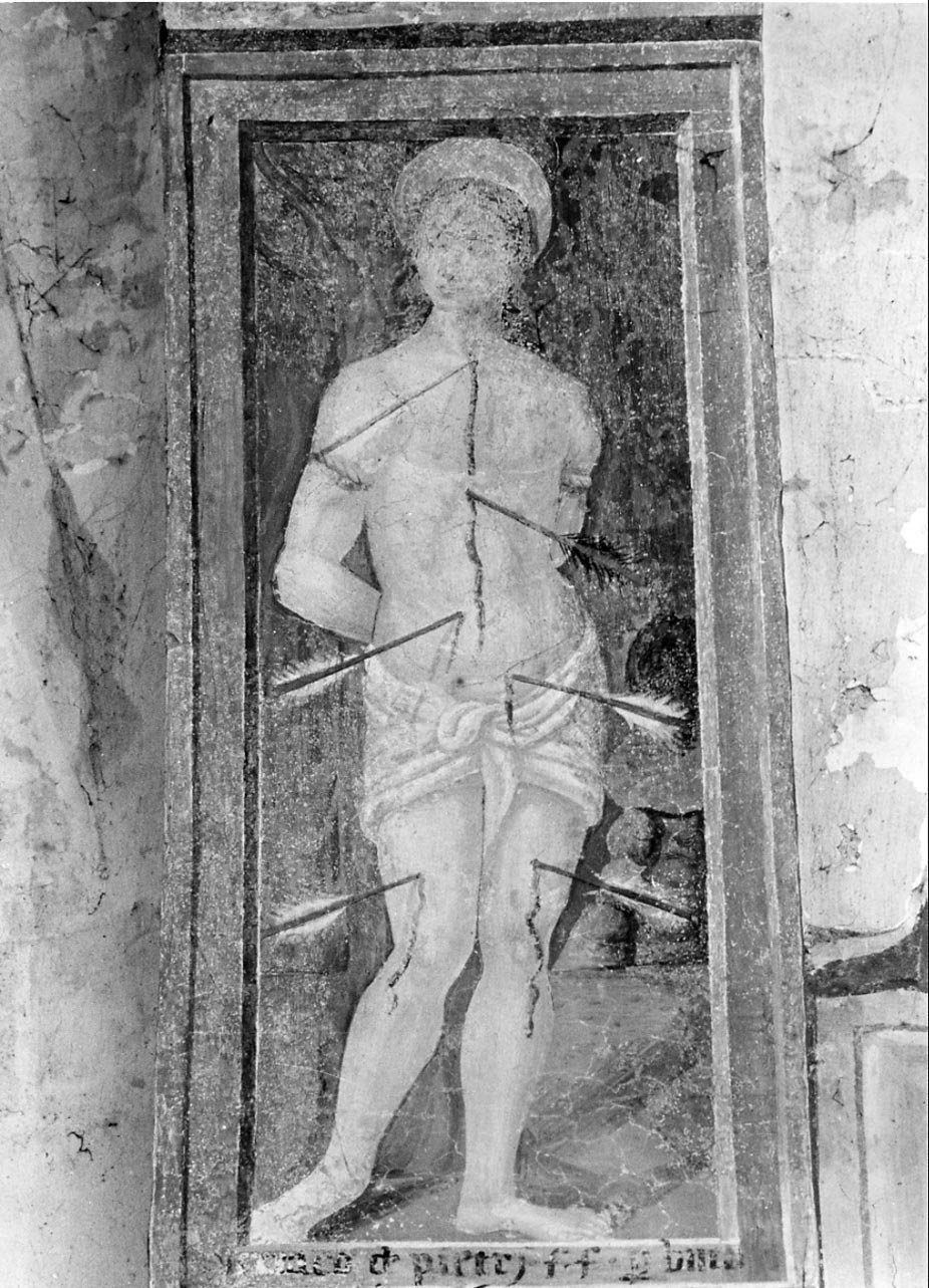 martirio di San Sebastiano (dipinto, opera isolata) di Giovanni di Pietro detto Spagna (scuola) (sec. XVI)