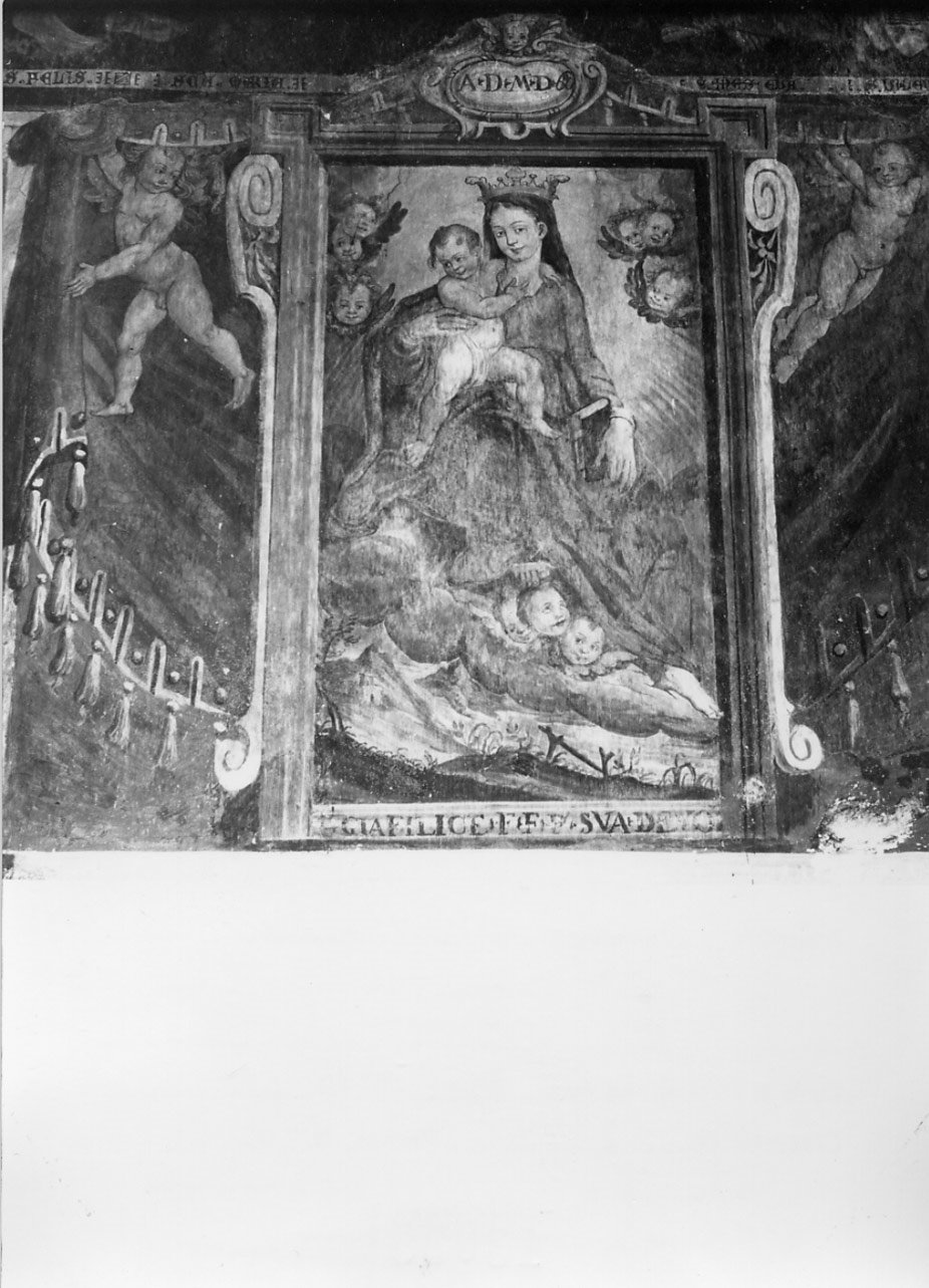Madonna in gloria (dipinto, opera isolata) - ambito Italia centrale (sec. XVI)