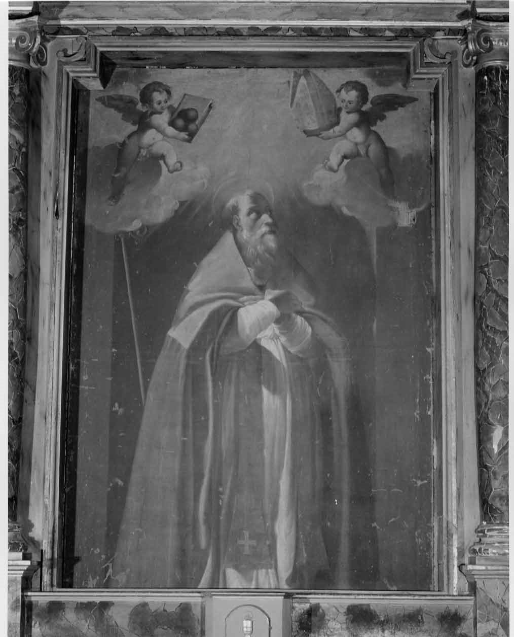 San Nicola di Bari (dipinto, elemento d'insieme) di Polinori Andrea (attribuito) (primo quarto sec. XVII)