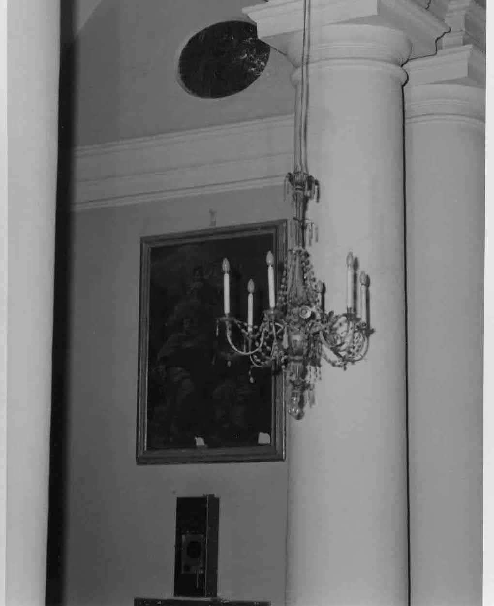 lampadario da chiesa, serie - bottega italiana (sec. XIX)