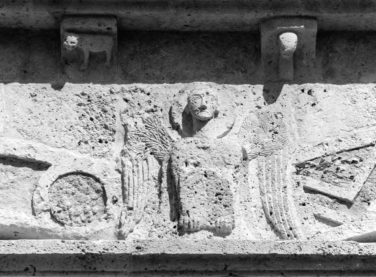 simboli dei quattro evangelisti (rilievo, elemento d'insieme) - bottega umbra (inizio sec. XIII)