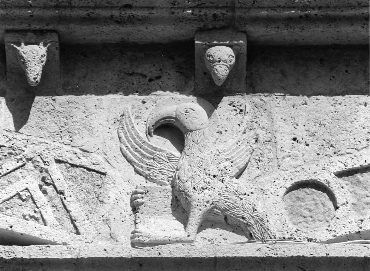 simboli dei quattro evangelisti (rilievo, elemento d'insieme) - bottega umbra (inizio sec. XIII)