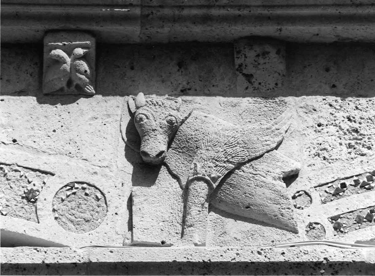 simboli dei quattro evangelisti (rilievo, elemento d'insieme) - bottega umbra (inizio sec. XIII)
