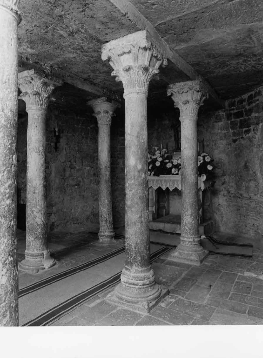 motivi decorativi vegetali (capitello, elemento d'insieme) - bottega umbra (fine sec. XII)