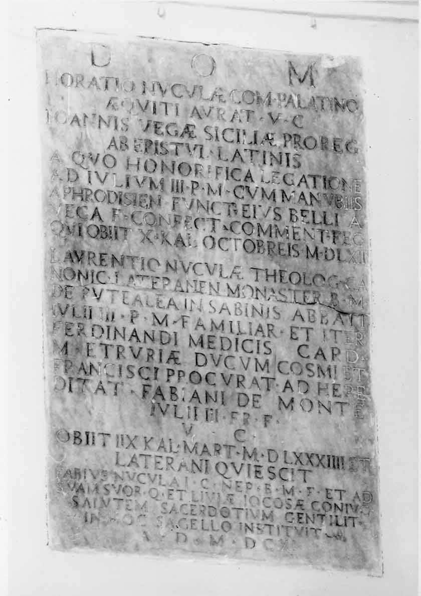 lapide commemorativa, opera isolata - bottega italiana (sec. XVII)