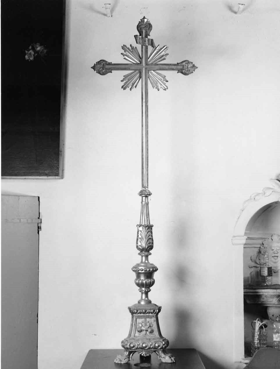 croce d'altare, opera isolata - bottega italiana (sec. XVIII)