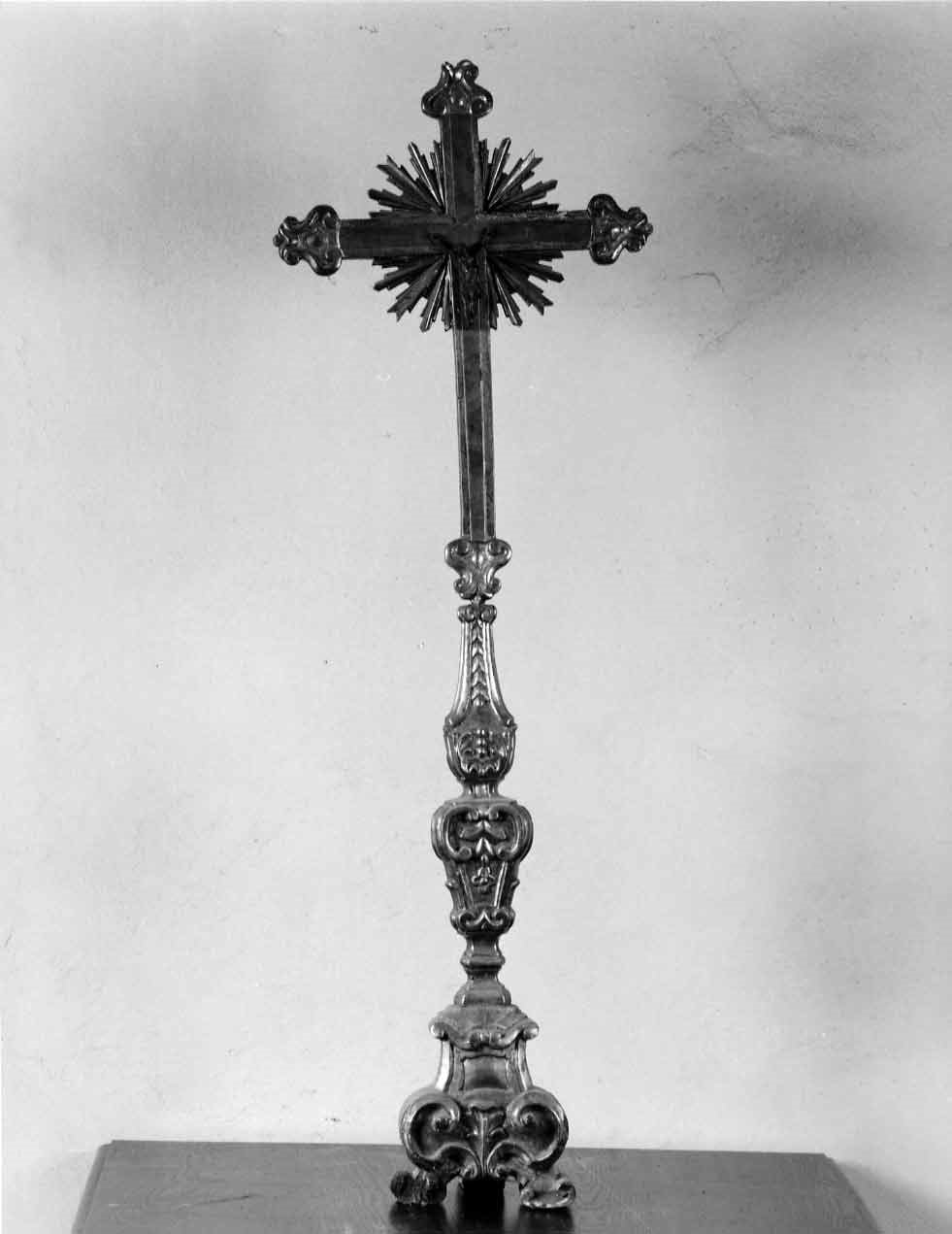 croce d'altare, opera isolata - bottega italiana (sec. XVII)