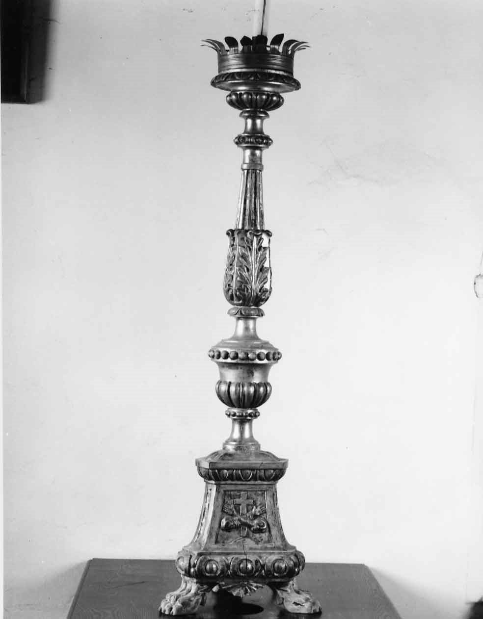 candelabro, opera isolata - bottega italiana (sec. XVII)