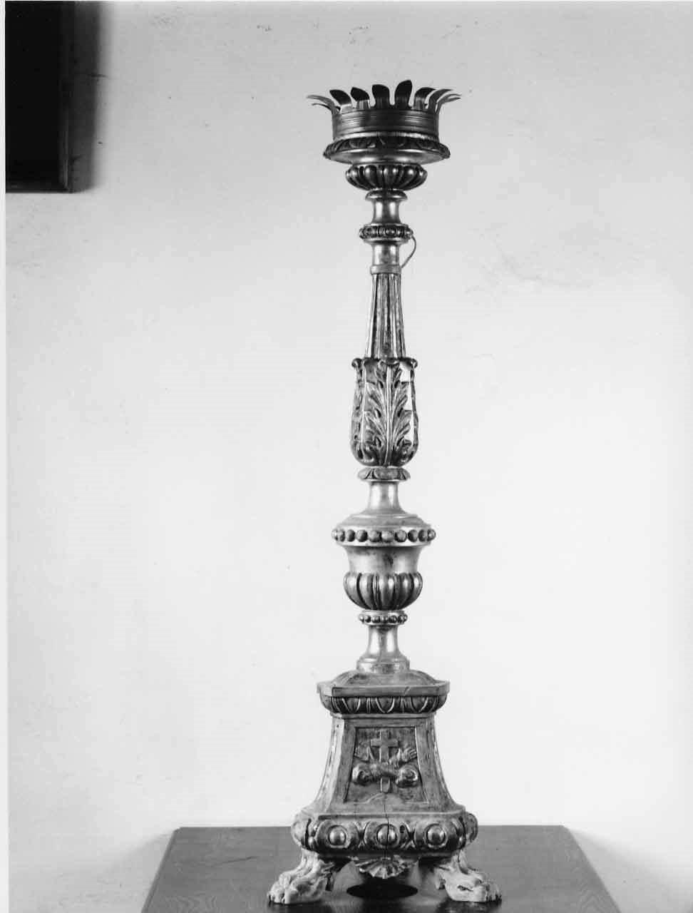 candelabro, opera isolata - bottega italiana (sec. XVII)