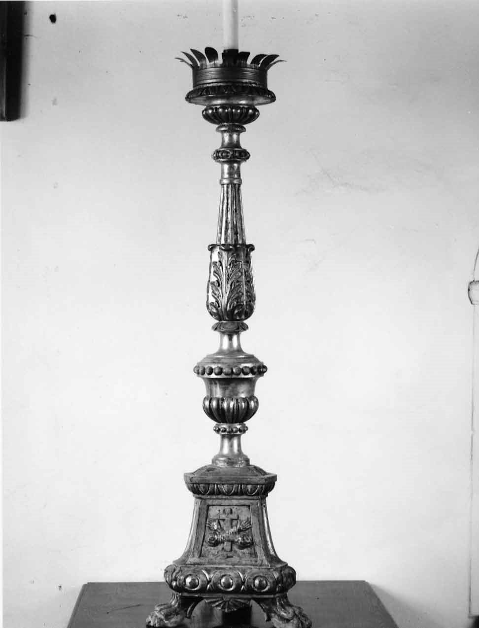 candelabro, opera isolata - bottega italiana (sec. XVII)