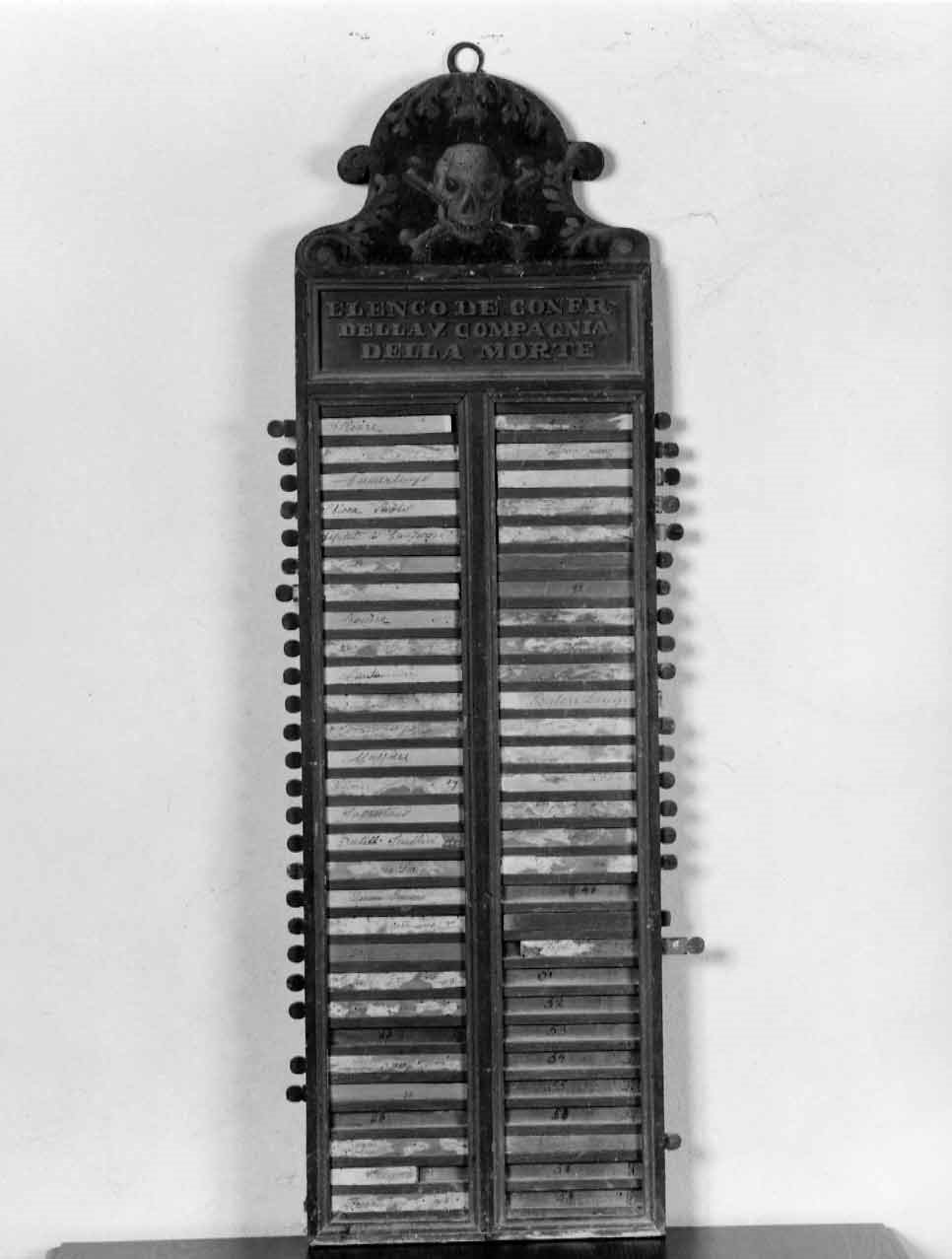 tabella di confraternita, opera isolata - bottega italiana (sec. XIX)