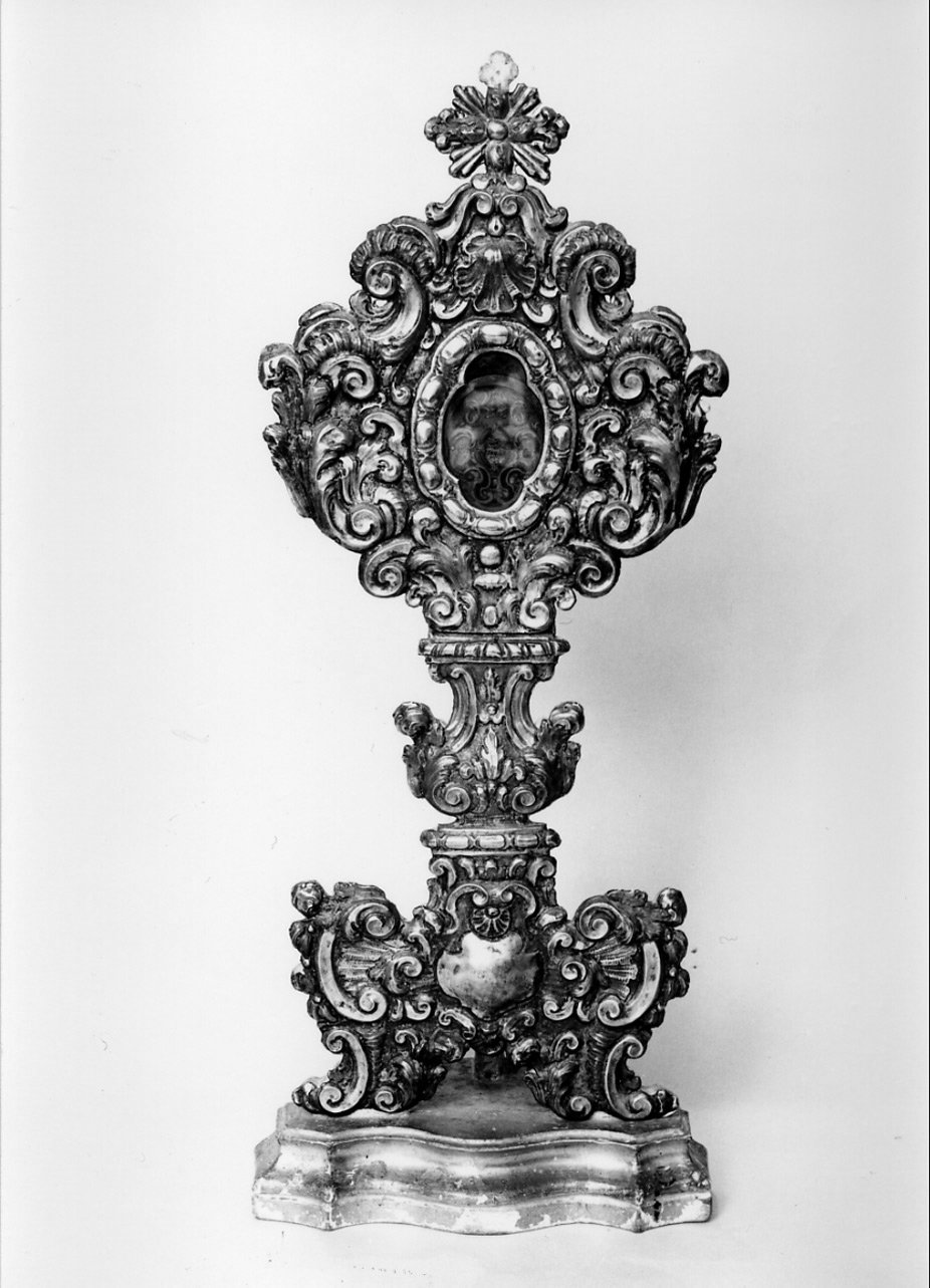 reliquiario - a ostensorio, coppia - bottega Italia centrale (prima metà sec. XVIII)