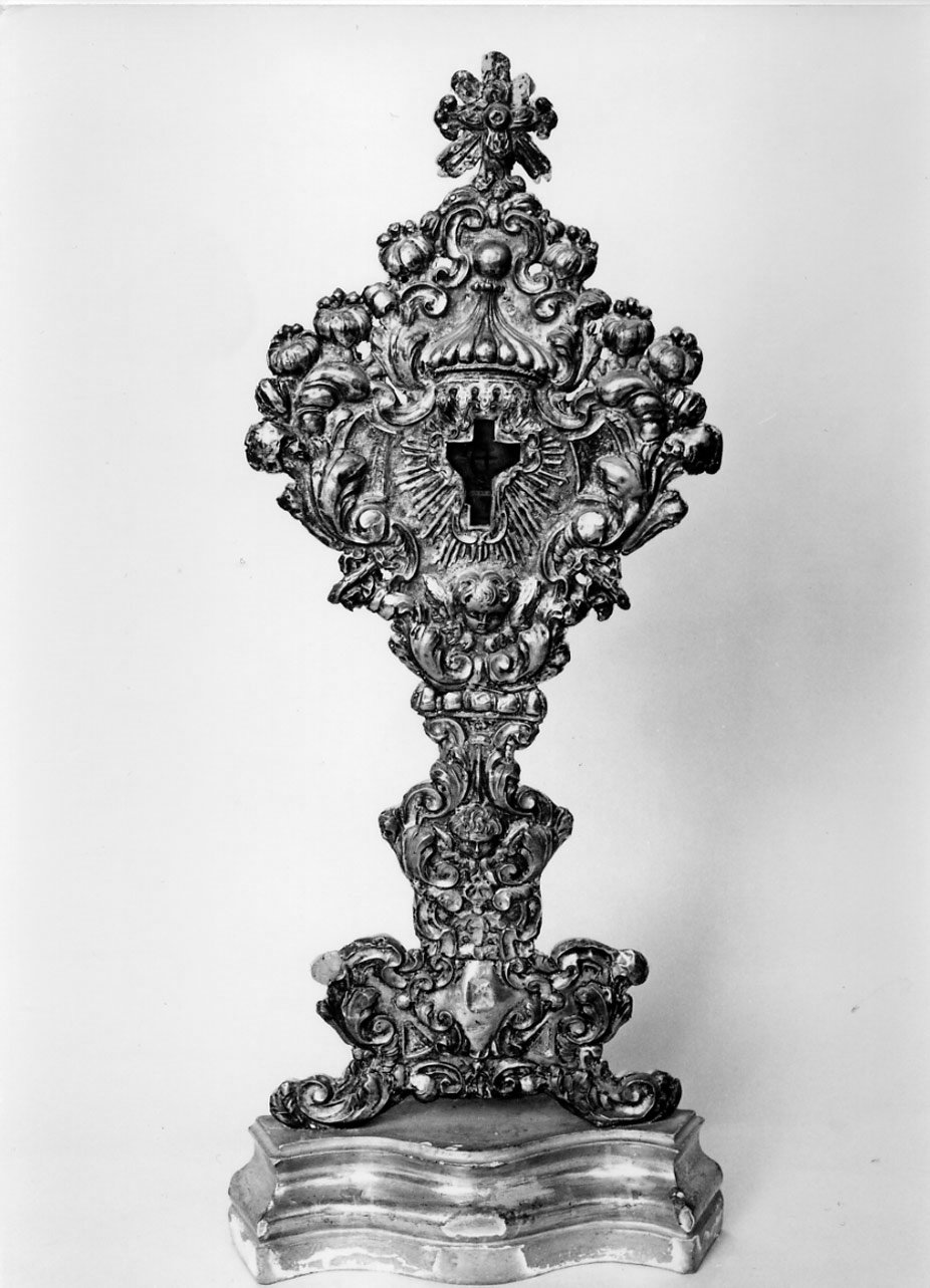 reliquiario - a ostensorio, opera isolata - bottega Italia centrale (prima metà sec. XVIII)